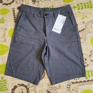 Lululemon Mens Commission Shorts Relaxed 11” Stretch Qwick Oxford Size 28. NWT